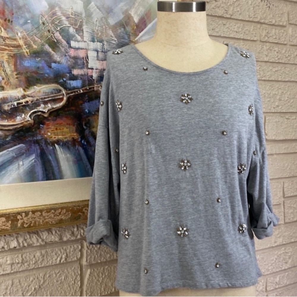 H & M Rhinestone Beaded Top